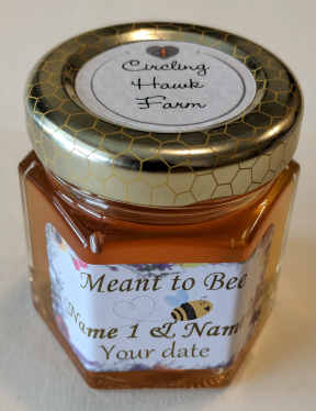 65g jar of raw honey wedding Favor